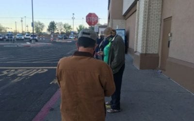 Waiting in Line Smith's Grocery, Albuquerque, New Mexico