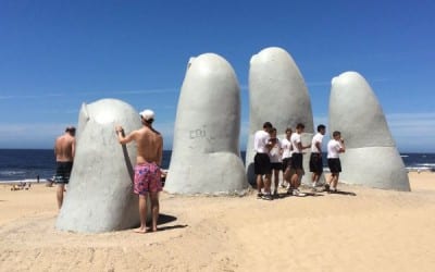 “The Hand” Beach sculpture