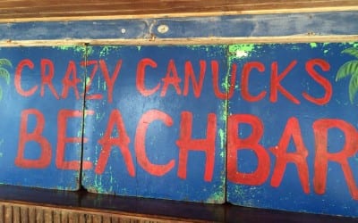 Crazy Canuck’s Beach Bar One of many watering holes