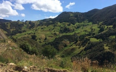 In the Andes Through the mountains