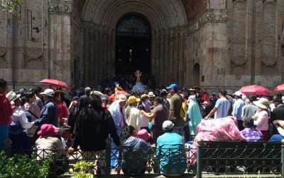 Christmas Baby Coming out of the New Cathedral