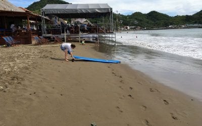 Landing in San Juan Del Sur planting a flag