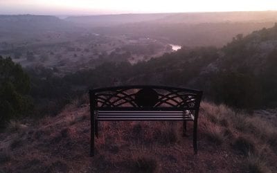 The Bench Sunrise Palo Duro Canyon, Texas